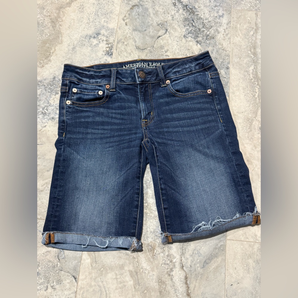 American Eagle Outfitters Dark Blue Denim Shorts